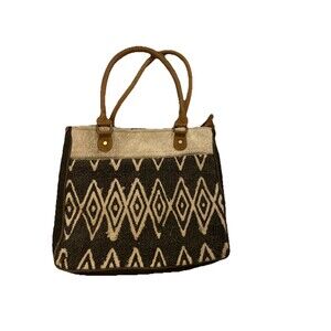 Western Boho Aztec Tribal Hand Bag Women’s Leather Tote